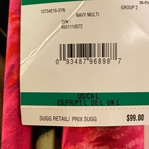 Blossom Buddy Red and Navy Blue Floral Print Anne Klein Dress‌‌‌‌‌‌ - Picture 7 of 9